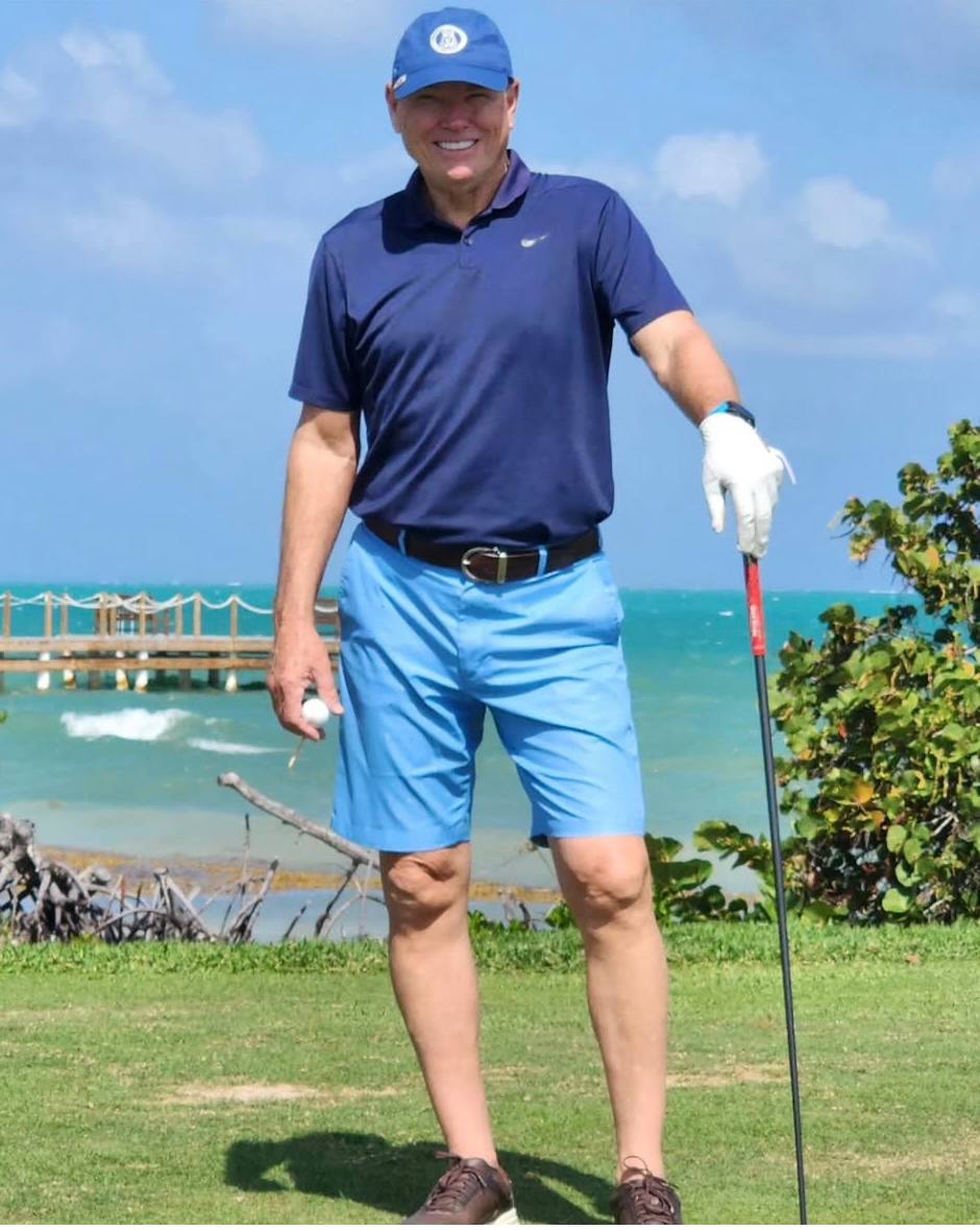 Vernon Eagle on a golf course by the ocean